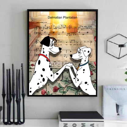 101 Dalmatians Dalmatian Plantation Sheet Music Wall Art Print