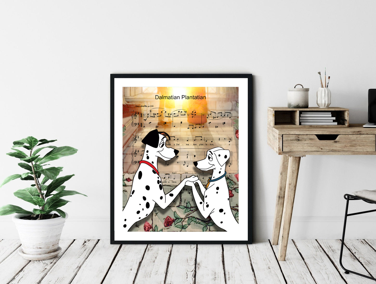 101 Dalmatians Dalmatian Plantation Sheet Music Wall Art  | Lisa Jaye Art Designs