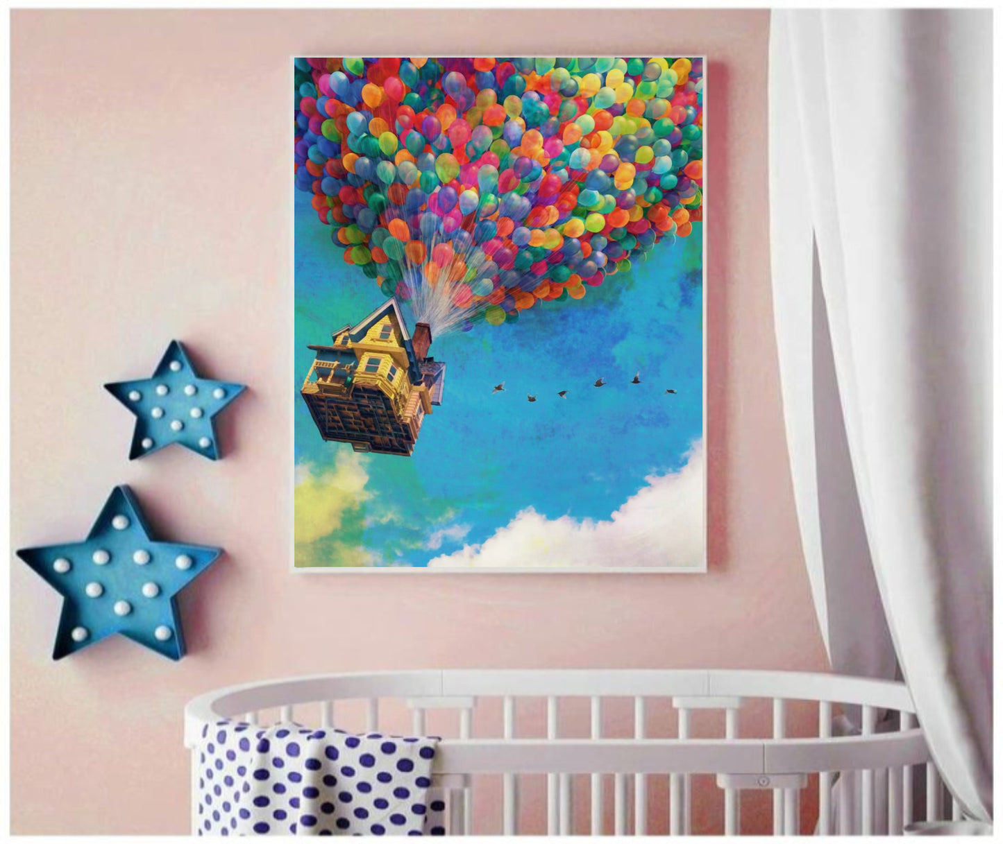 UP Balloon House Watercolor Wall Art  | Lisa Jaye Art Designs