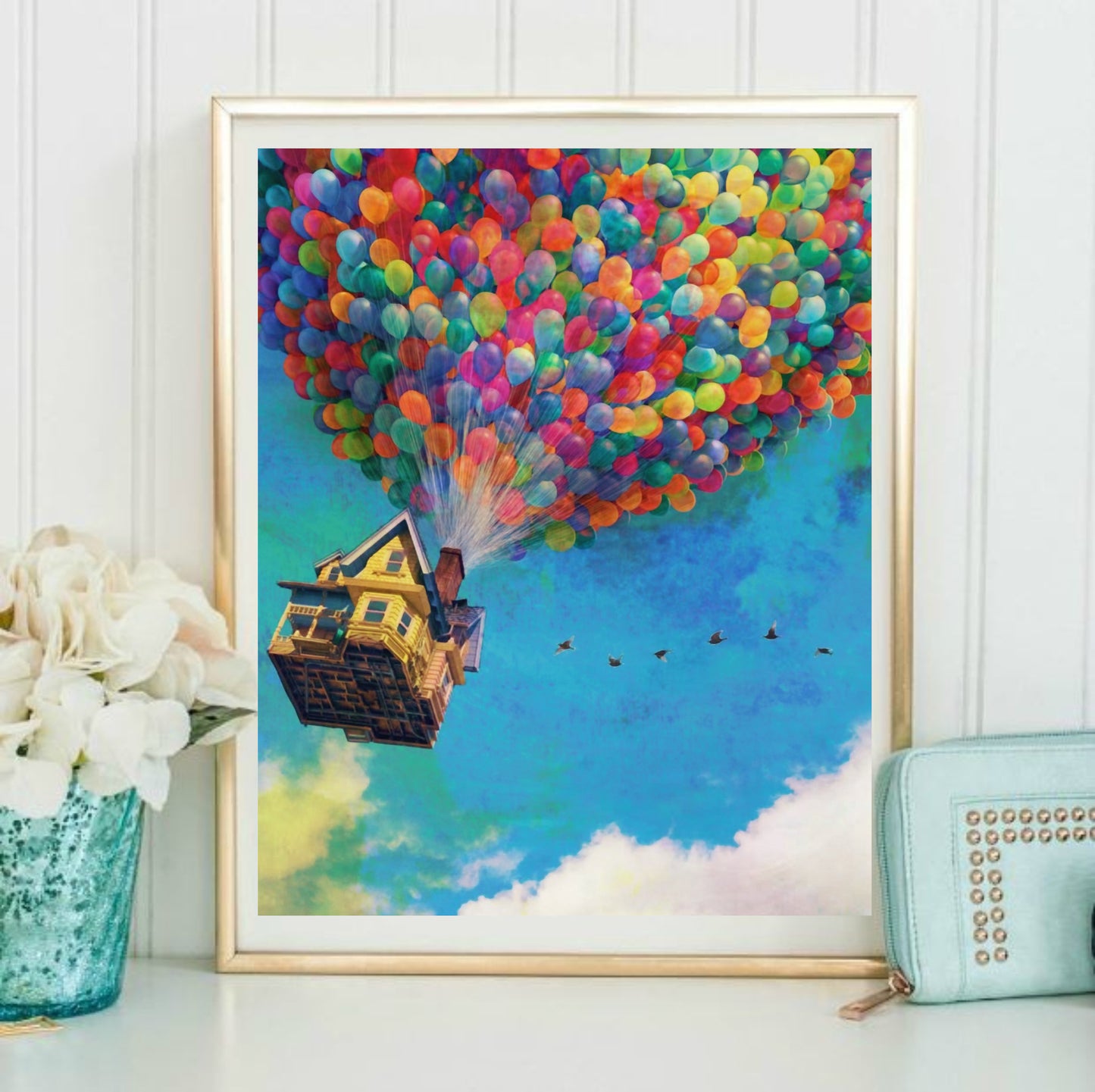 UP Balloon House Watercolor Wall Art  | Lisa Jaye Art Designs