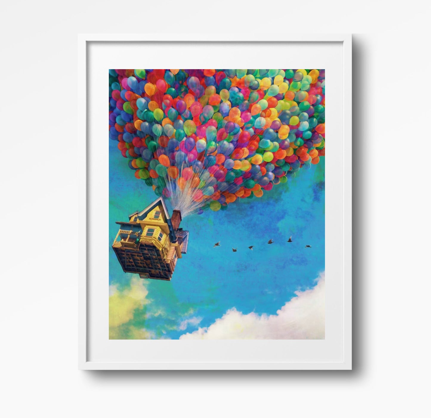 UP Balloon House Wall Art Print Painting Poster Canvas