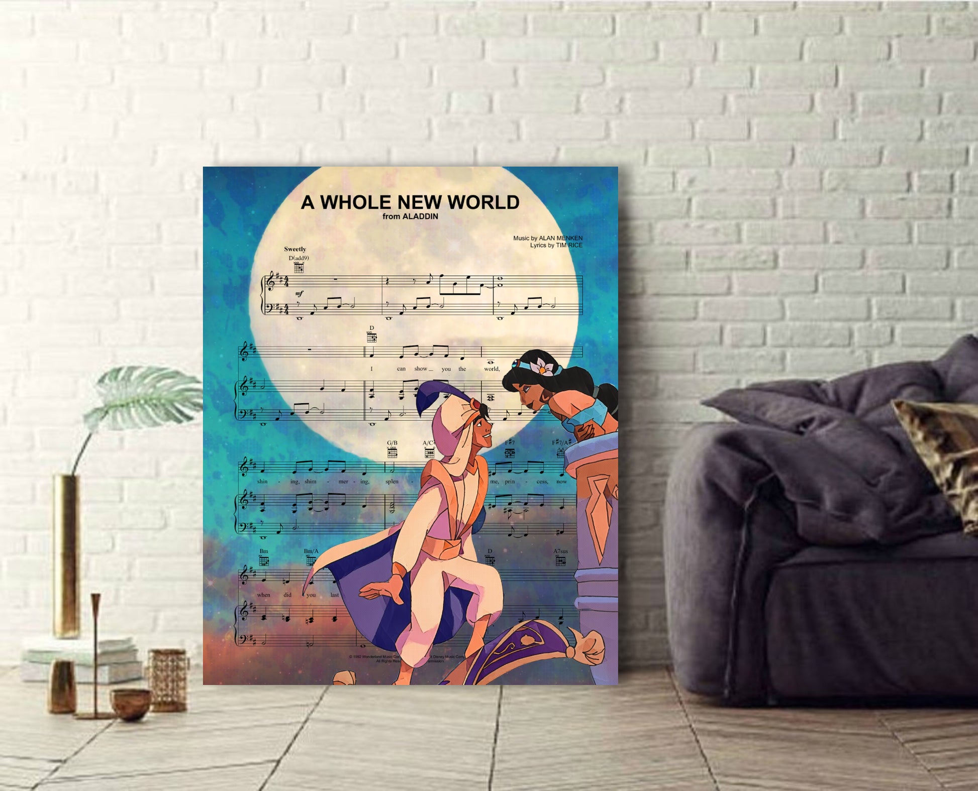 Aladdin A Whole New World canvas art