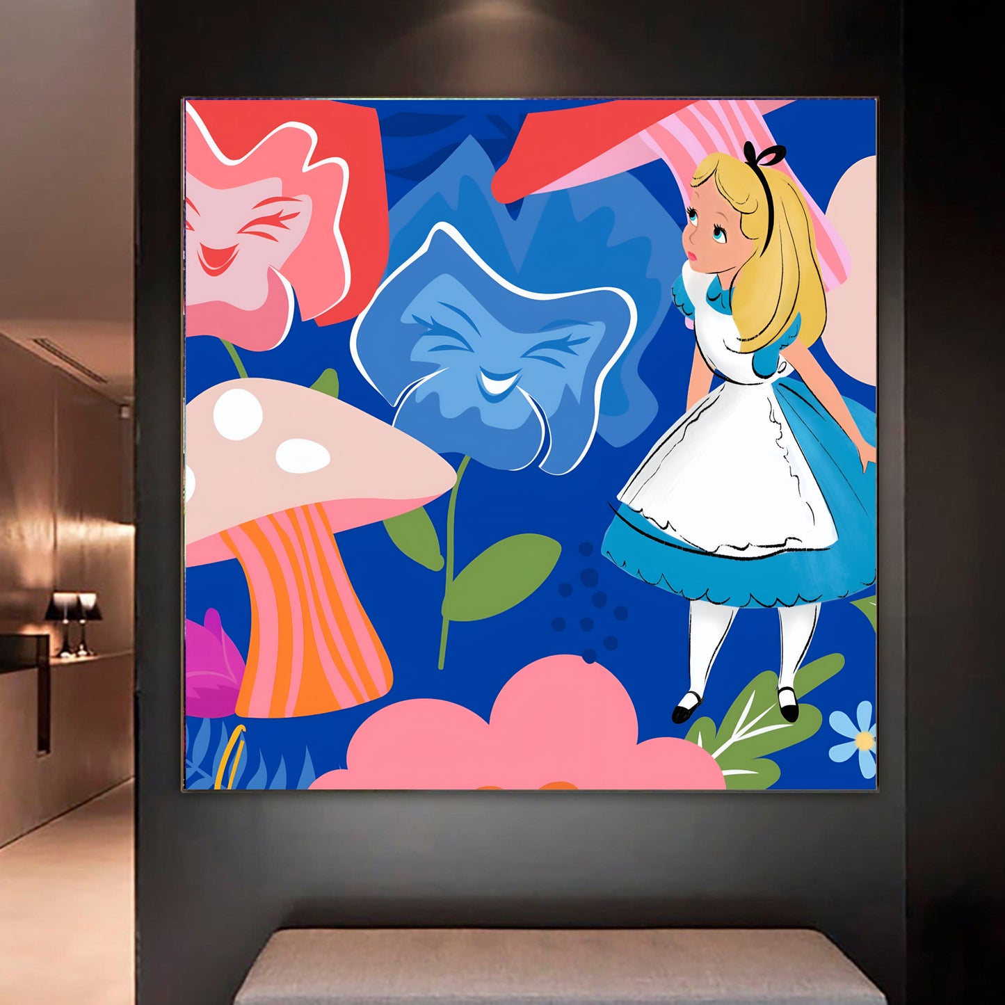 Alice and the Flowers of Wonderland Fine Art  | Lisa Jaye Art Designs