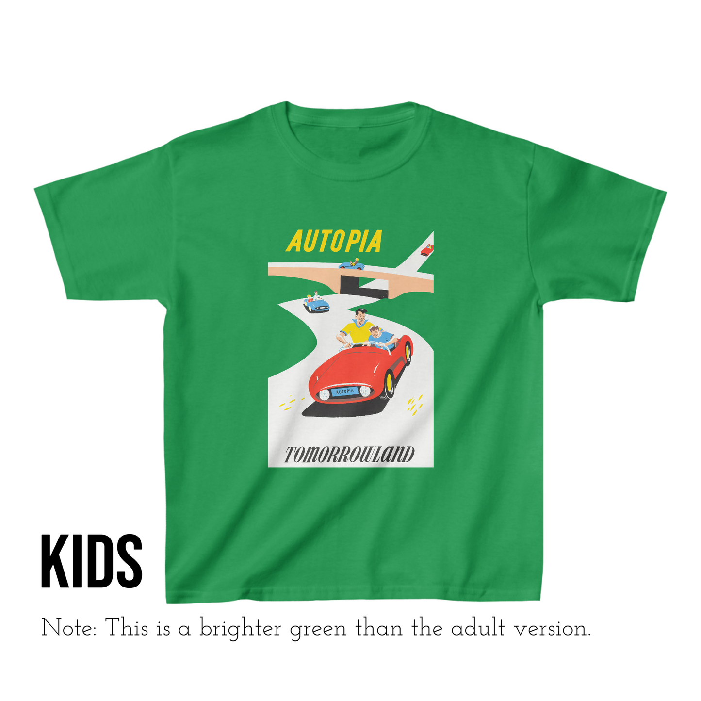 Disneyland Kids Shirt in Green Autopia