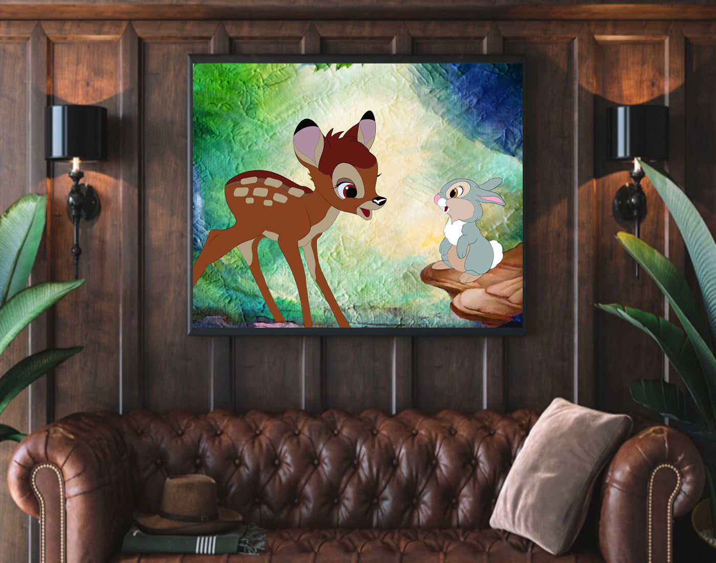 Bambi and Thumper Fine art painting