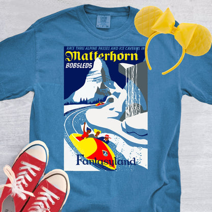 Matterhorn Vintage Disney Poster T-shirt