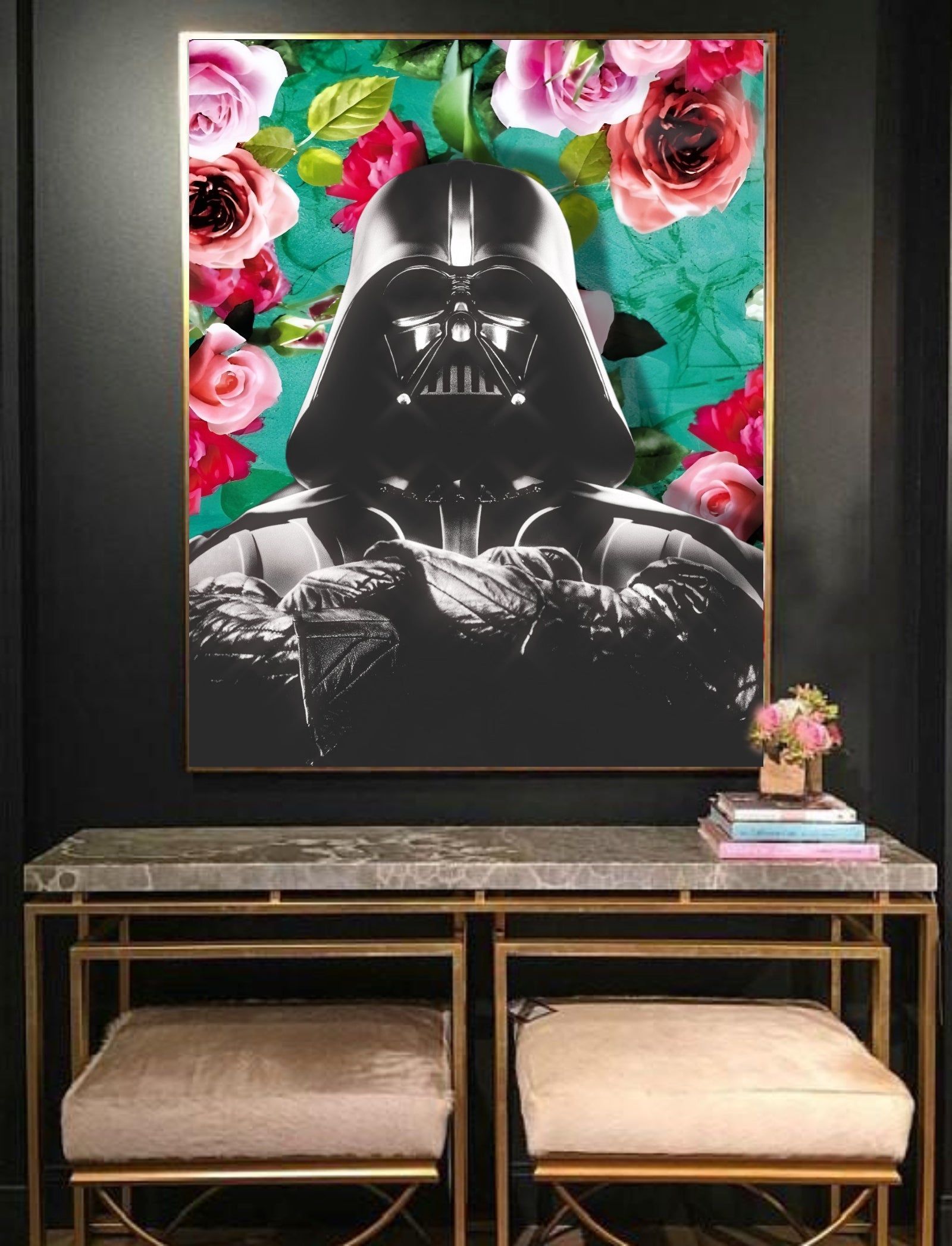 Darth Vader Fine Art Print floral