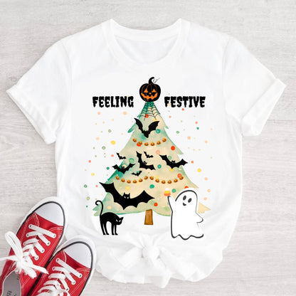 Feeling Festive Halloween at Christmas T-Shirt, Unisex Tee