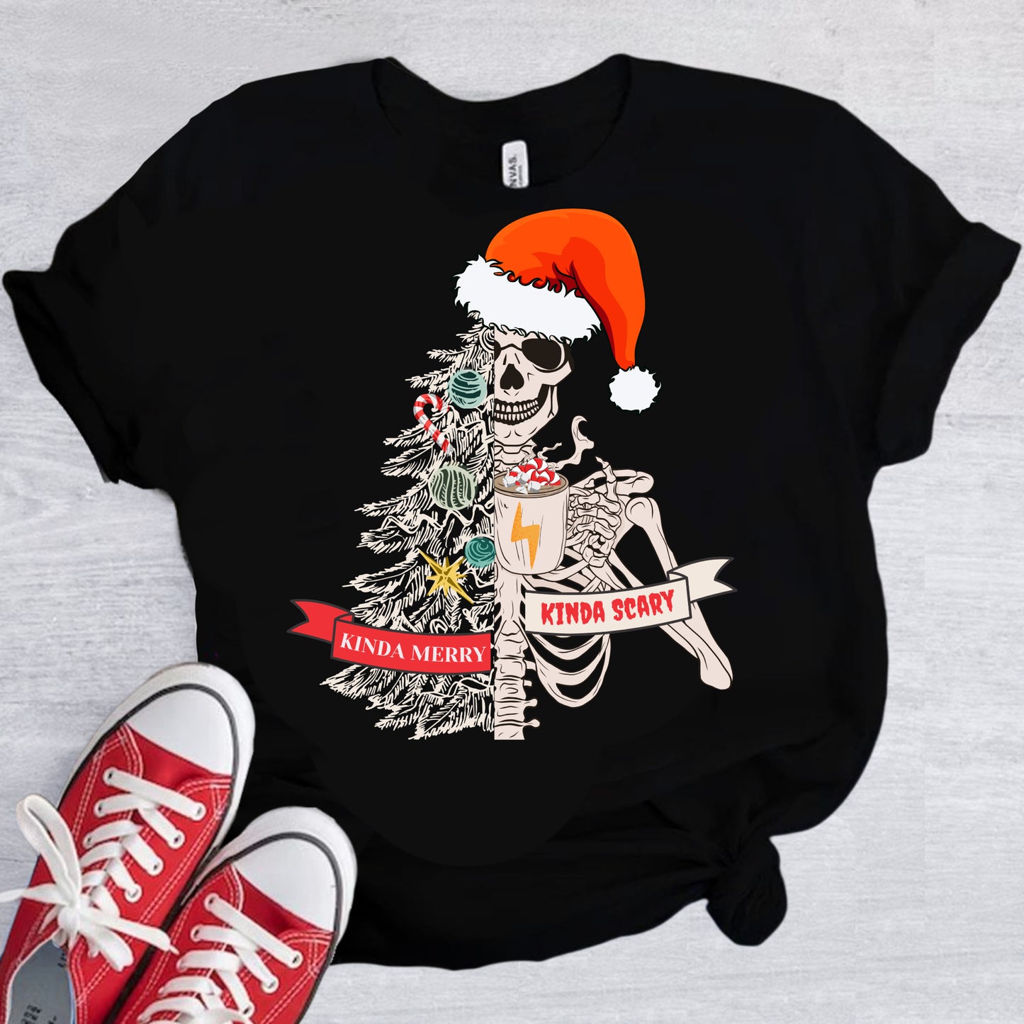Kinda Merry Kinda Scary Gothmas T-Shirt, Unisex Tee