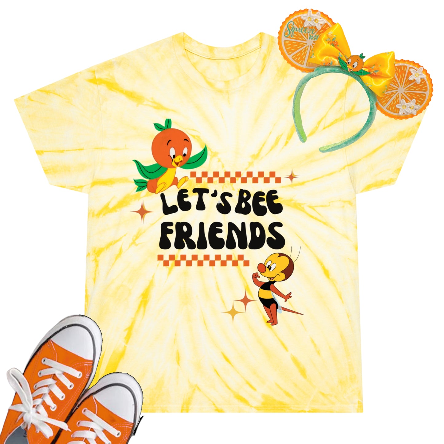Orange Bird and Spike the Bee T-Shirt shirt 