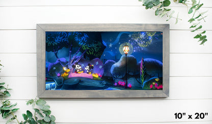 Mickey and Minnie's Runaway Railway Scene Fine Art  | Lisa Jaye Art Designs