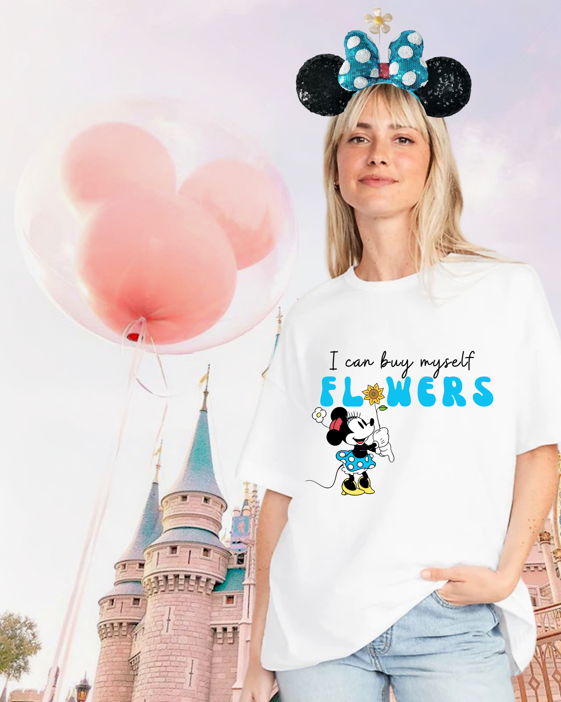 I can buy my own flowers minnie mouse t-shirt