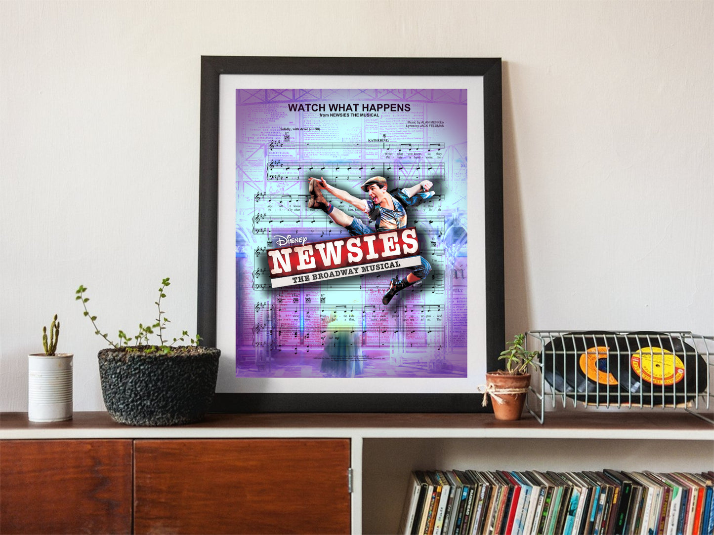 Newsies Watch What Happens Sheet Music Wall Art  | Lisa Jaye Art Designs