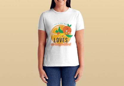 Orange Bird White T-Shirt, Unisex Tee Classic Fit