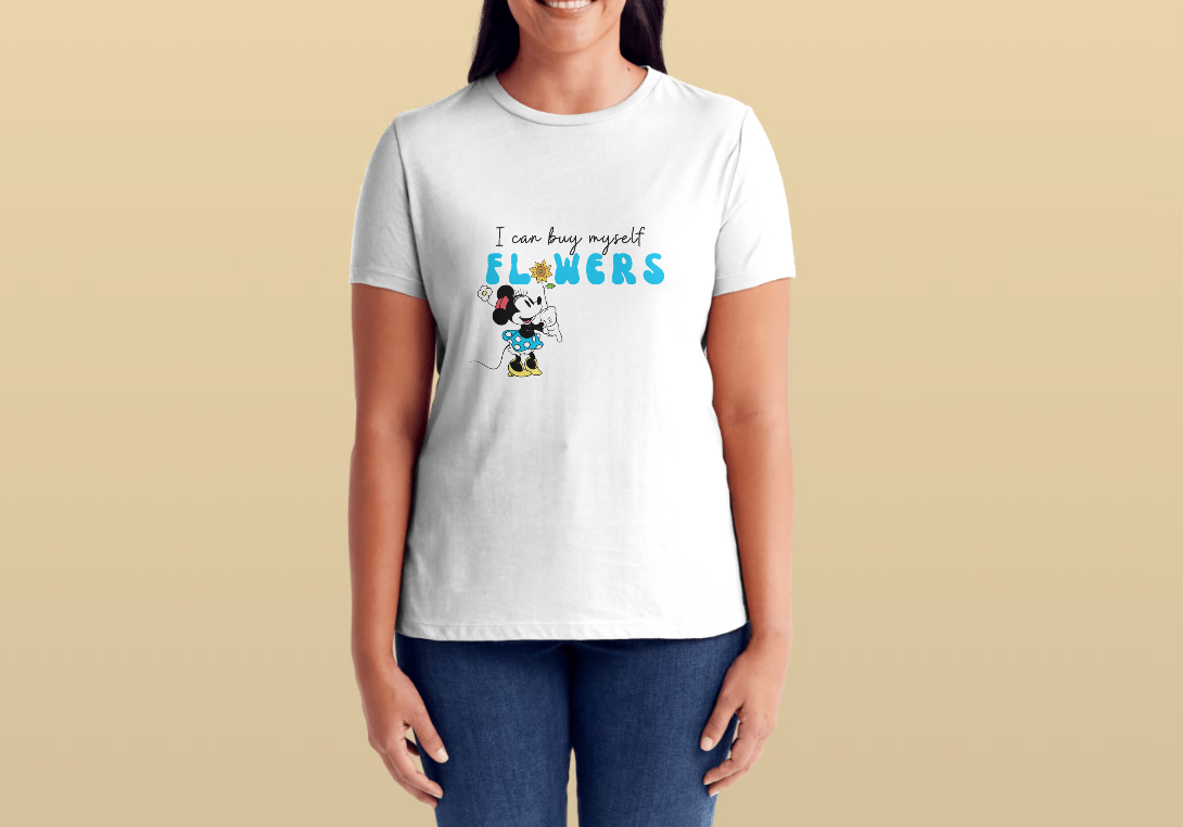 Minnie Mouse Flowers T-Shirt, Unisex Tee or Tank