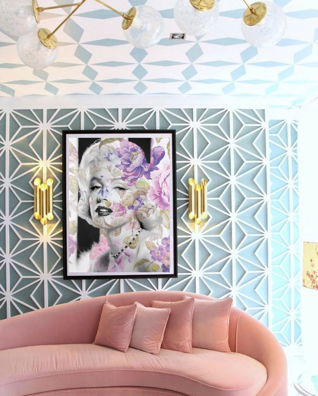 Marilyn Monroe Floral Wall Art  | Lisa Jaye Art Designs