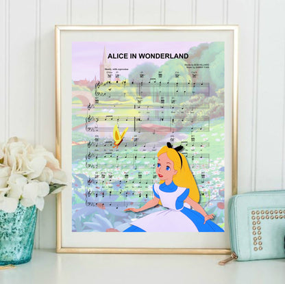 Alice in Wonderland Wall Art Print Poster Gift