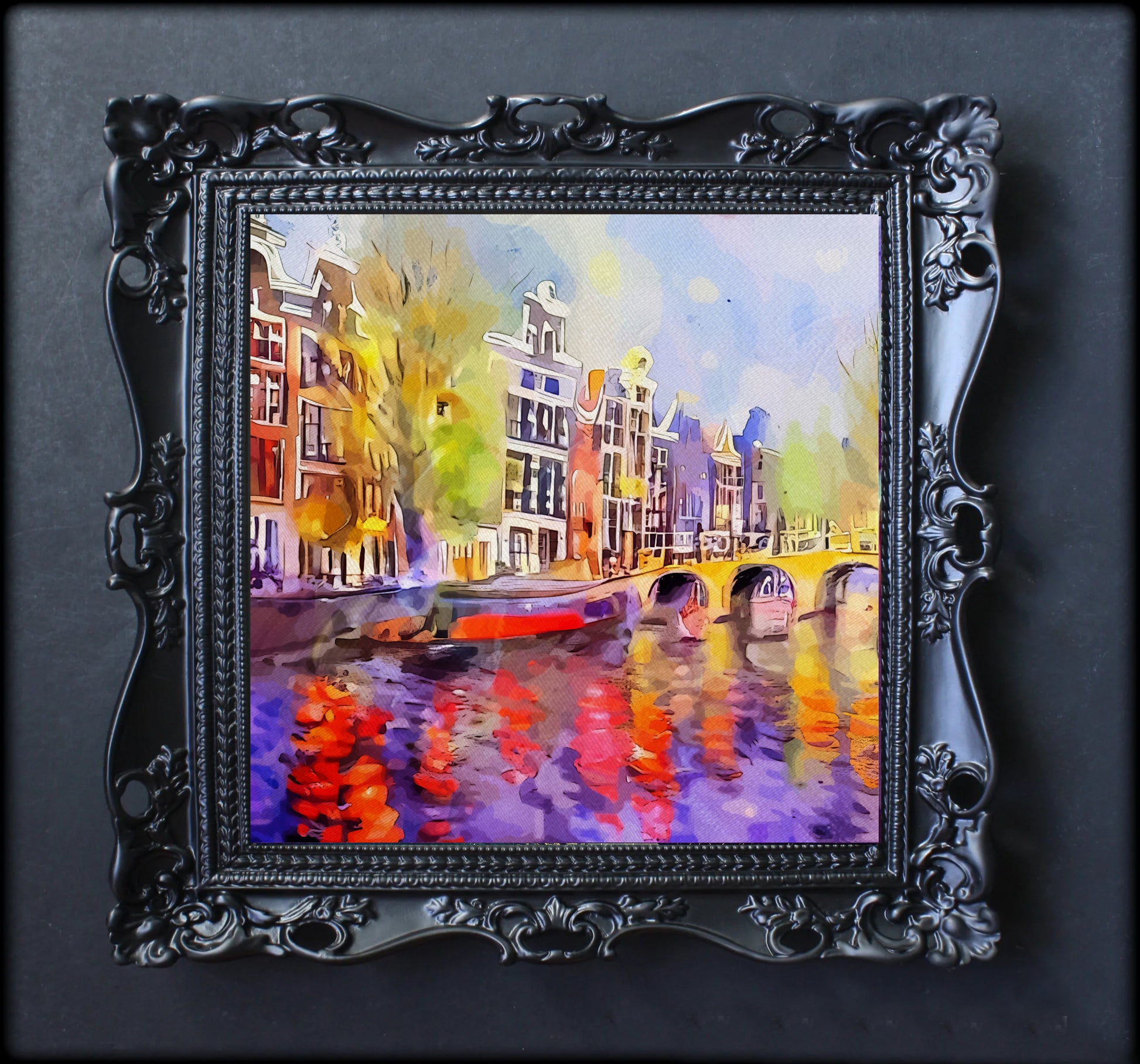Amsterdam Canal wall art painting