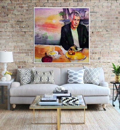 Anthony Bourdain painting poster