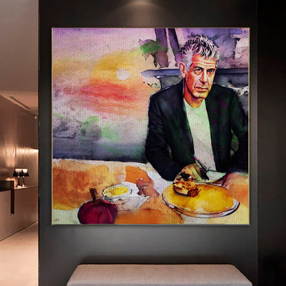Anthony Bourdain Painting Wall Art  | Lisa Jaye Art Designs
