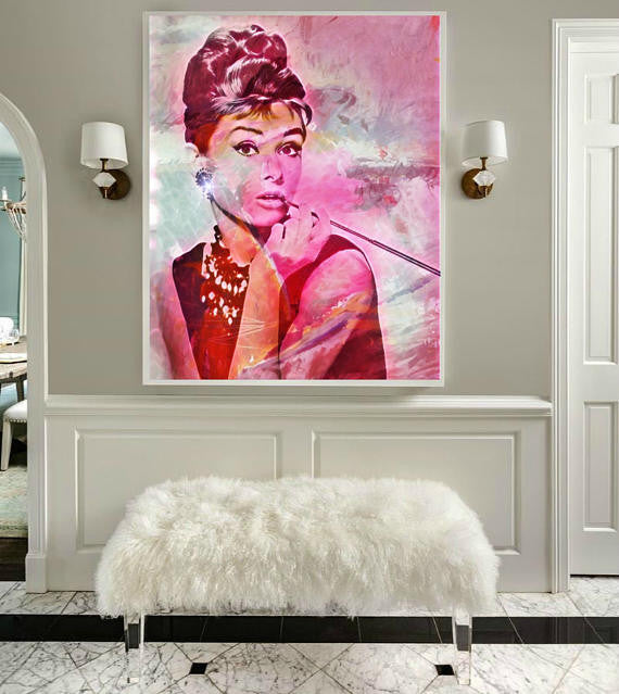 Aubrey Hepburn Wall Art Canvas Artwork Poster