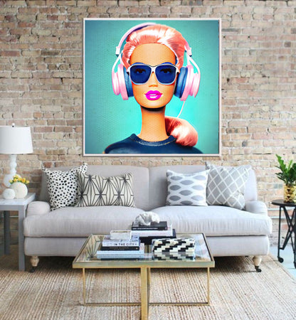 Barbie as a DJ Wall Art Print Poster
