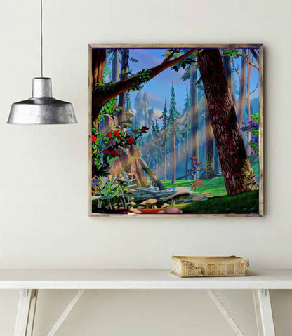 Beauty and the Beast Woods Opening Scene Wall Art  
