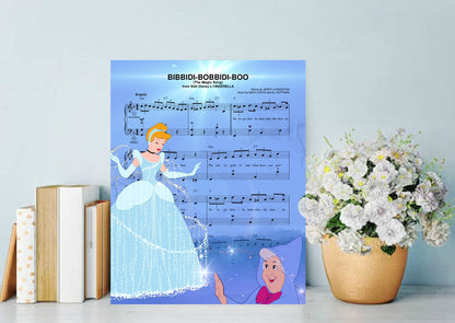 Cinderella Bibbidi Bobbidi Boo Sheet Music Wall Art  | Lisa Jaye Art Designs