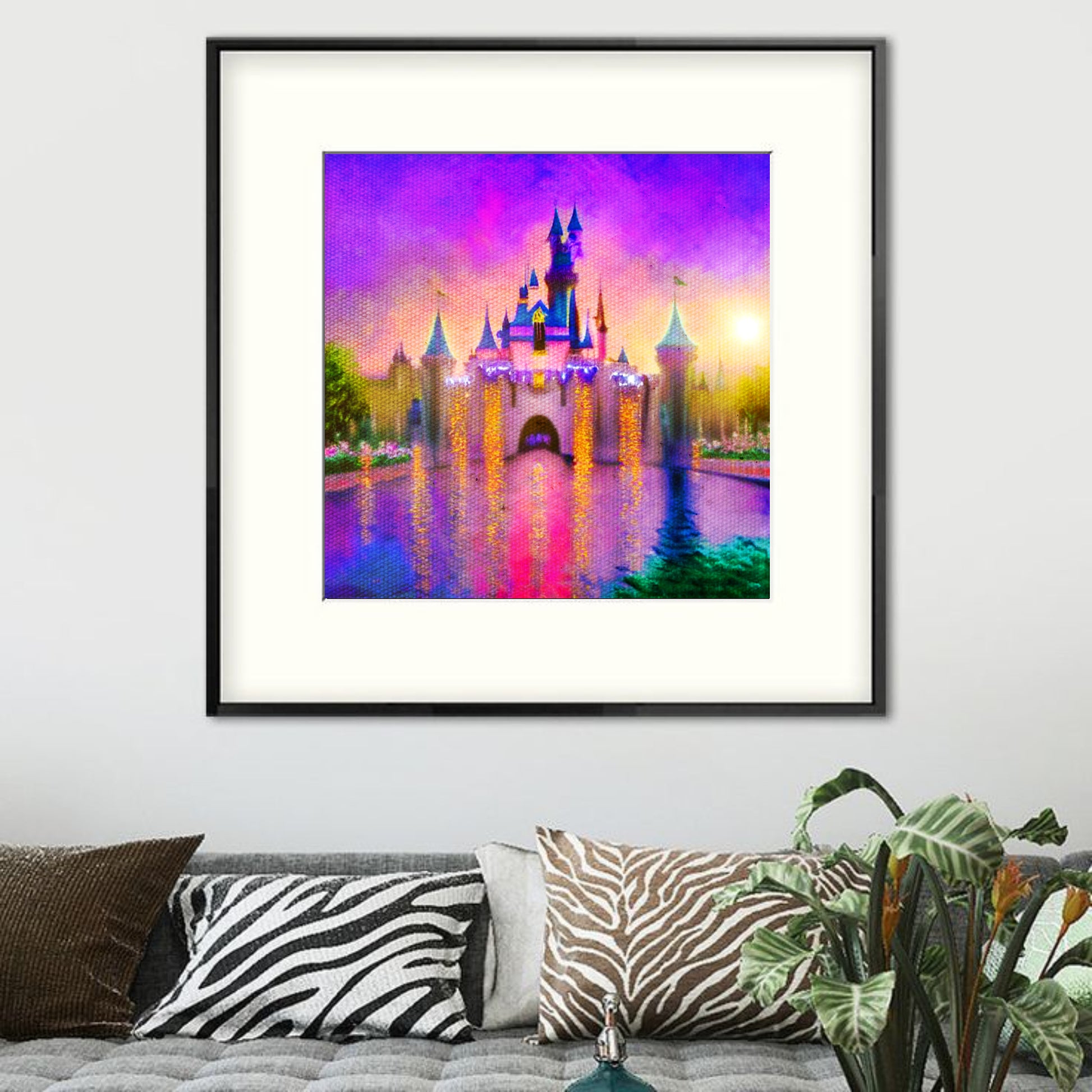 Cinderella's Castle living room wall art