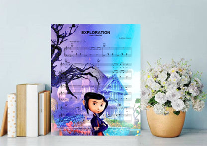 Coraline Exploration Sheet Music Wall Art Print