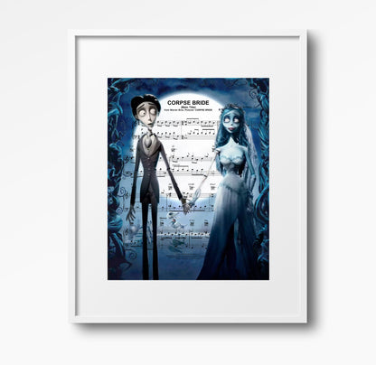Corpse Bride Sheet Music Wall Art  | Lisa Jaye Art Designs