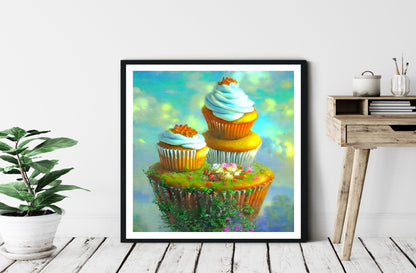 Cupcake wall art print