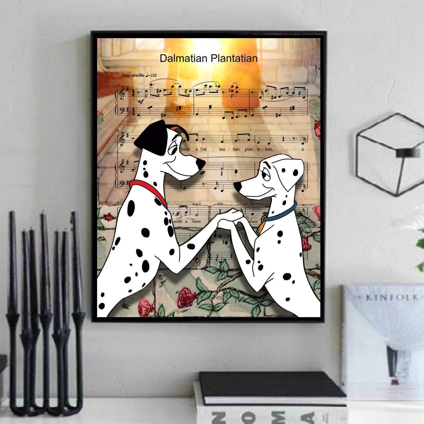 101 Dalmatians Dalmatian Plantation Sheet Music Wall Art Print