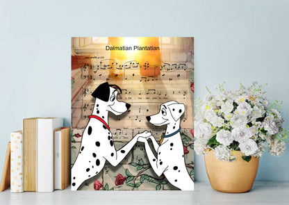 101 Dalmatians Dalmatian Plantation Sheet Music Wall Art  | Lisa Jaye Art Designs