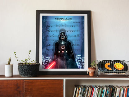 Darth Vader Imperial March Sheet Music Wall Art  | Lisa Jaye Art Designs