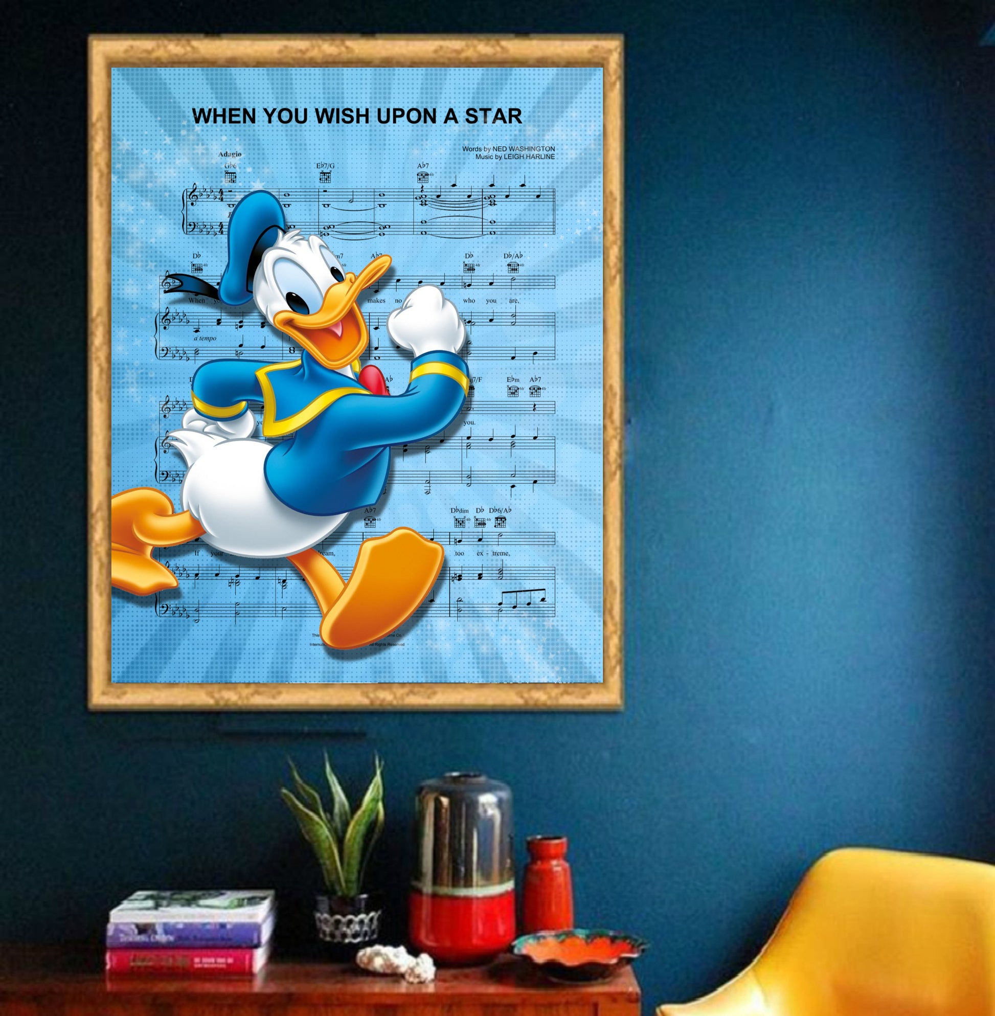 Donald Duck wall art print poster gift