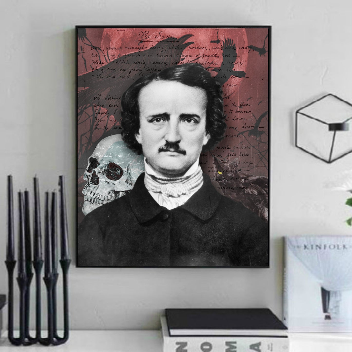 Edgar Allan Poe Wall Art  | Lisa Jaye Art Designs