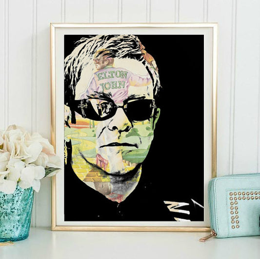 Elton John Wall Art, Artwork, Poster, Painting
