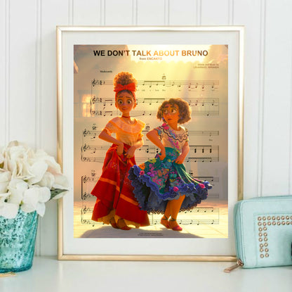 Encanto We Don't Talk About Bruno Wall Art Painting Canvas Poster Song