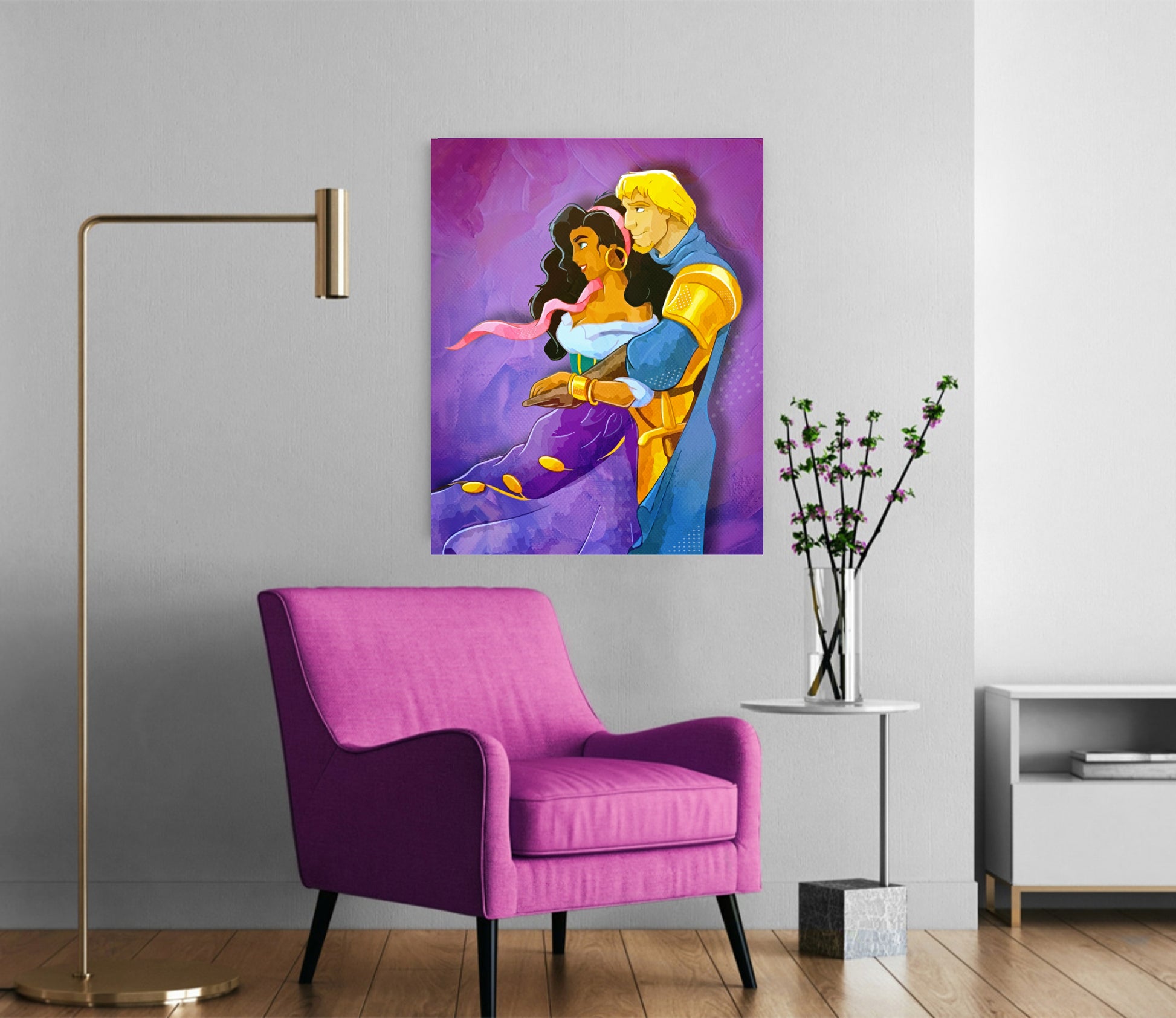 Esmeralda and Phoebus Hunchback of Notre Dame poster