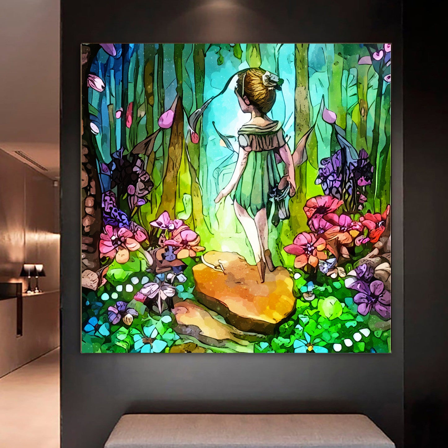 large scale fairy wall art