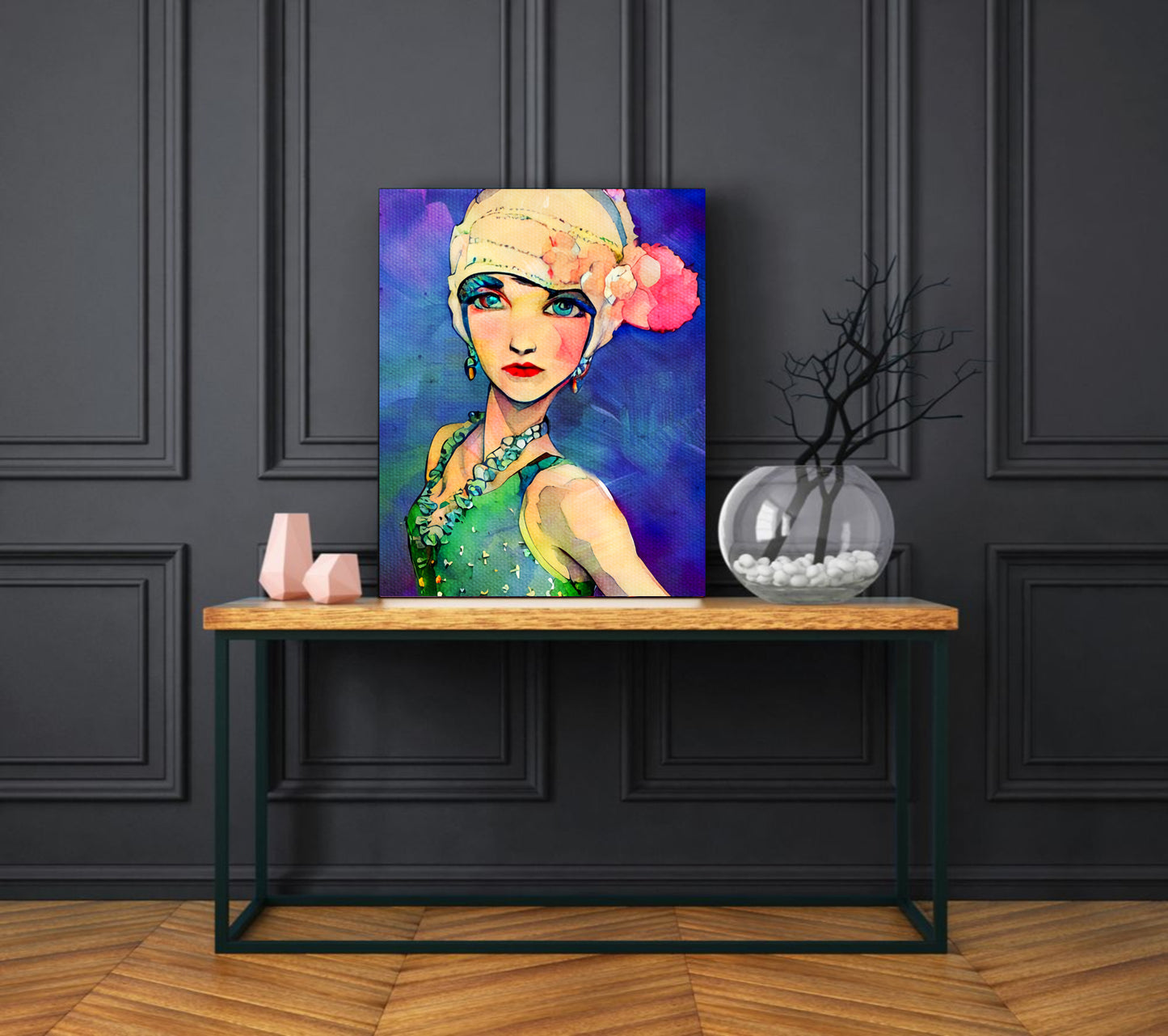 20's style flapper painting