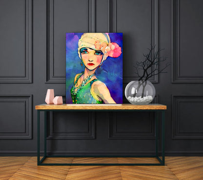 20's style flapper painting
