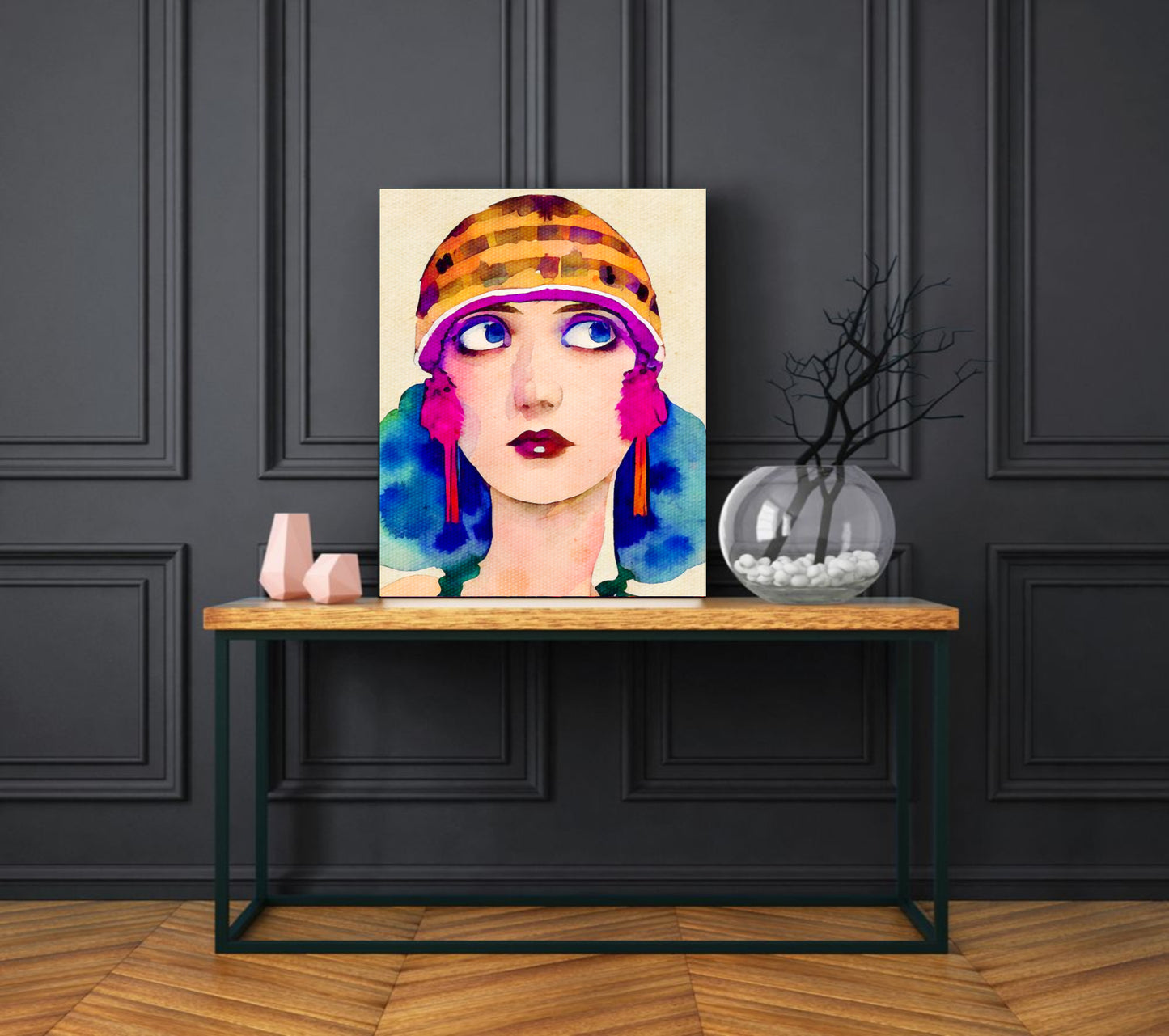 Flapper girl home decor art