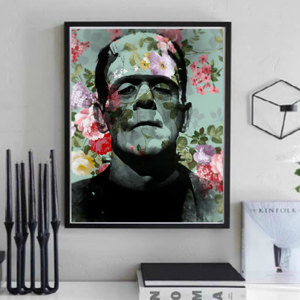 Frankenstein Floral Wall Art Print