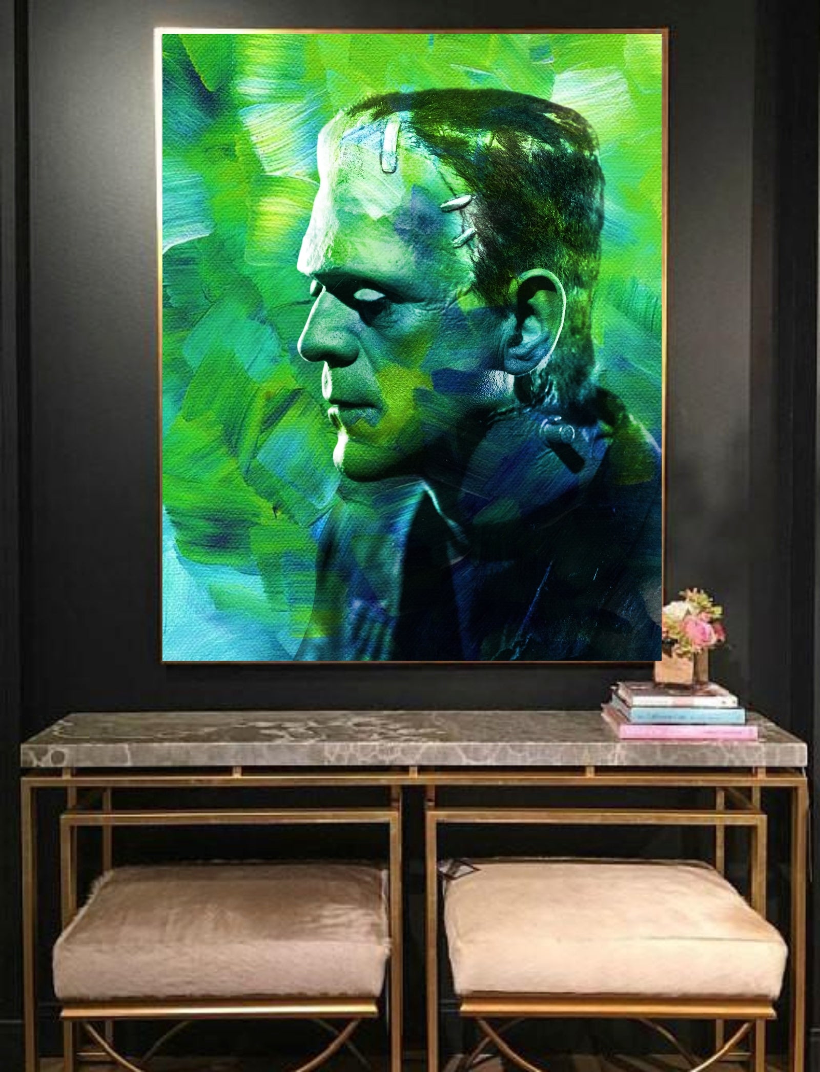 Frankenstein's Monster Painting Poster