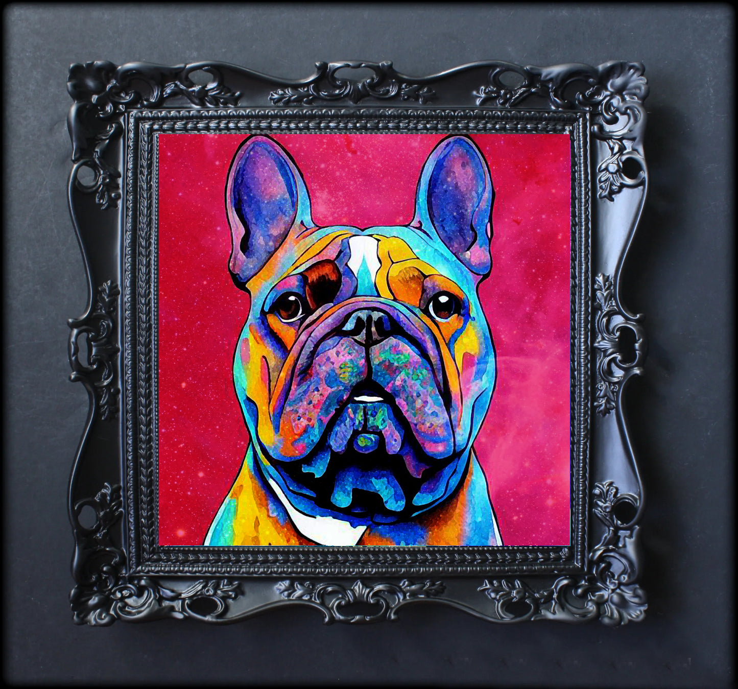 Frenchie abstract pop art