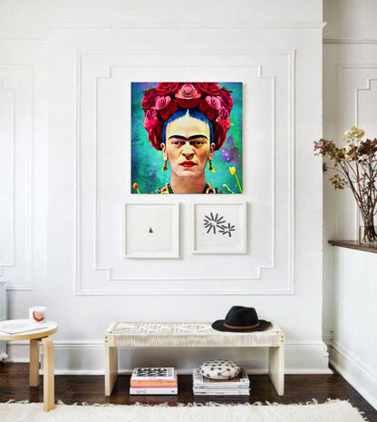 Frida Kahlo Red Roses Wall Art  | Lisa Jaye Art Designs