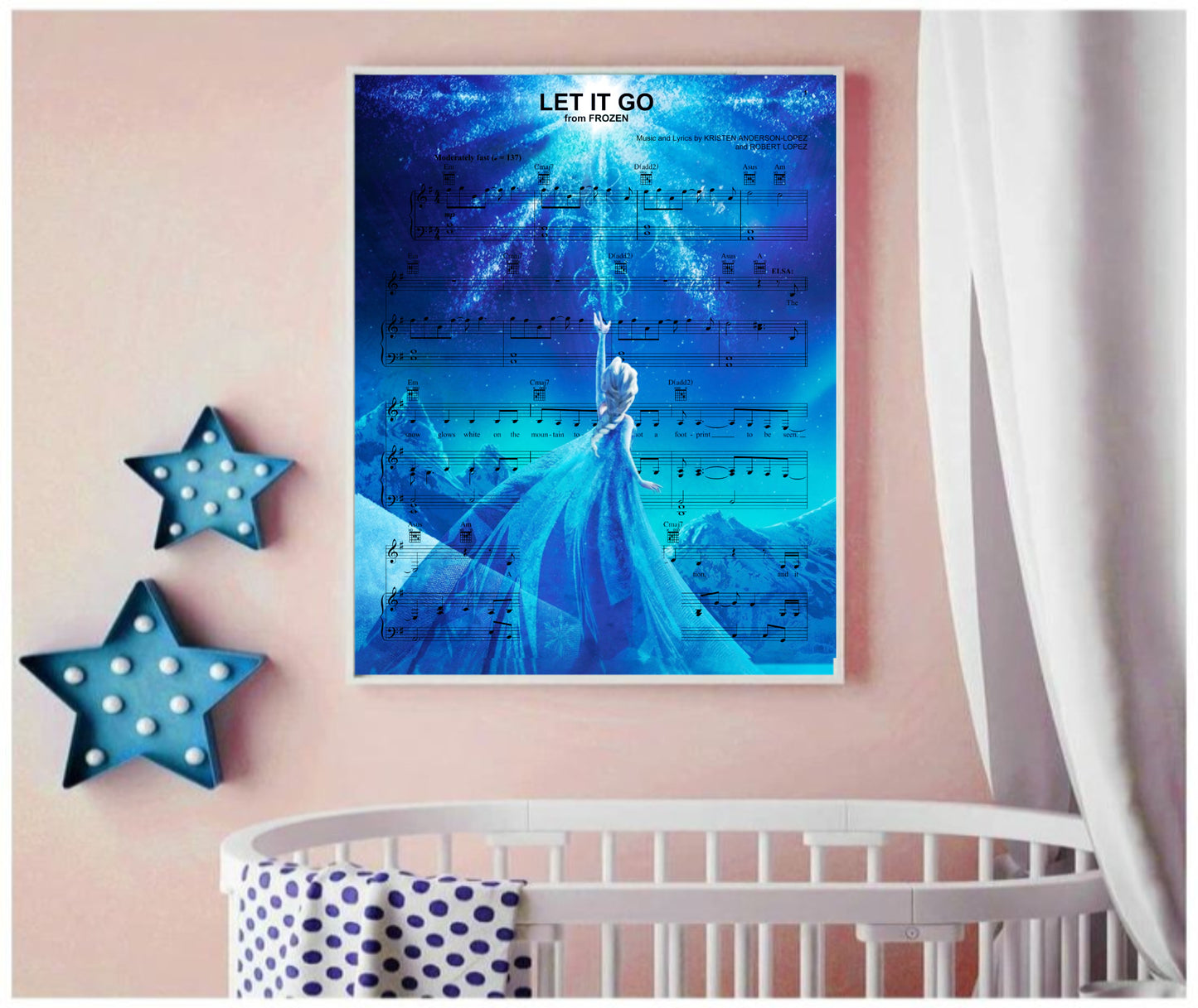 Frozen Wall Art Elsa Let it Go Sheet Music