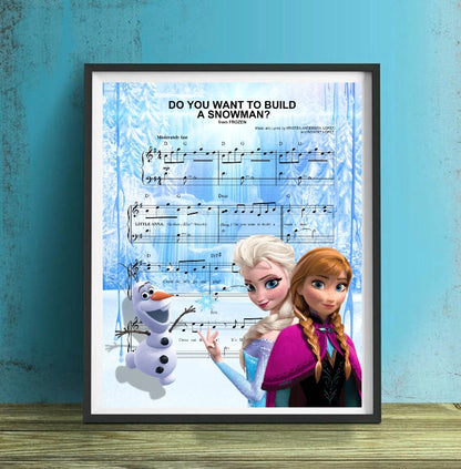 Do you want to build a snowman sheet music art